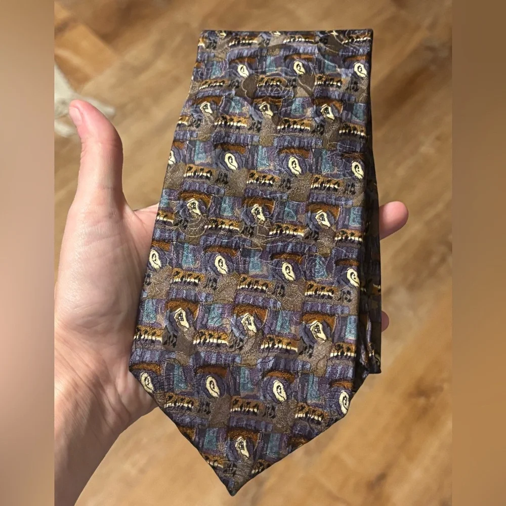 GRATEFUL DEAD Jerry Garcia Tie TRENDY 100% silk muted tone **2 for 20** epic